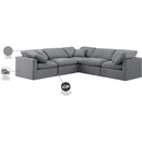 Meridian Indulge Grey Velvet Modular Sectional IMAGE 9