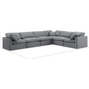 Meridian Indulge Grey Velvet Modular Sectional IMAGE 10