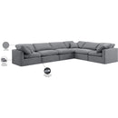 Meridian Indulge Grey Velvet Modular Sectional IMAGE 9