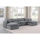 Meridian Indulge Grey Velvet Modular Sectional IMAGE 2