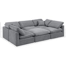 Meridian Indulge Grey Velvet Modular Sectional IMAGE 8