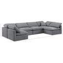 Meridian Indulge Grey Velvet Modular Sectional IMAGE 9