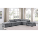 Meridian Indulge Grey Velvet Modular Sectional IMAGE 2