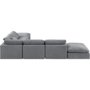 Meridian Indulge Grey Velvet Modular Sectional IMAGE 3