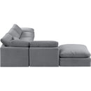 Meridian Indulge Grey Velvet Modular Sectional IMAGE 5