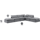 Meridian Indulge Grey Velvet Modular Sectional IMAGE 8
