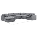 Meridian Indulge Grey Velvet Modular Sectional IMAGE 10