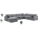Meridian Indulge Grey Velvet Modular Sectional IMAGE 9