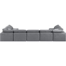 Meridian Indulge Grey Velvet Modular Sectional IMAGE 3