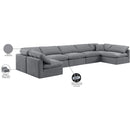 Meridian Indulge Grey Velvet Modular Sectional IMAGE 8