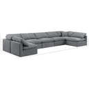 Meridian Indulge Grey Velvet Modular Sectional IMAGE 9