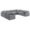 Meridian Indulge Grey Velvet Modular Sectional IMAGE 10