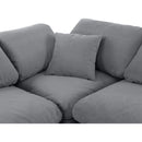 Meridian Indulge Grey Velvet Modular Sectional IMAGE 7
