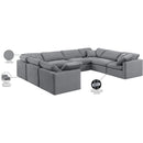 Meridian Indulge Grey Velvet Modular Sectional IMAGE 9