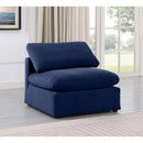 Meridian Indulge Navy Velvet Armless Chair IMAGE 2
