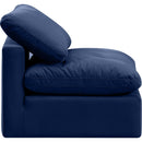 Meridian Indulge Navy Velvet Armless Chair IMAGE 5
