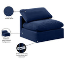 Meridian Indulge Navy Velvet Armless Chair IMAGE 8