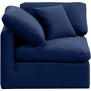 Meridian Indulge Navy Velvet Corner Chair IMAGE 4