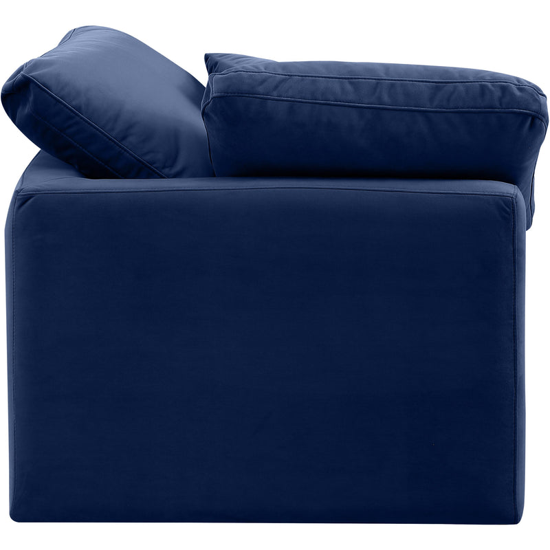 Meridian Indulge Navy Velvet Corner Chair IMAGE 5