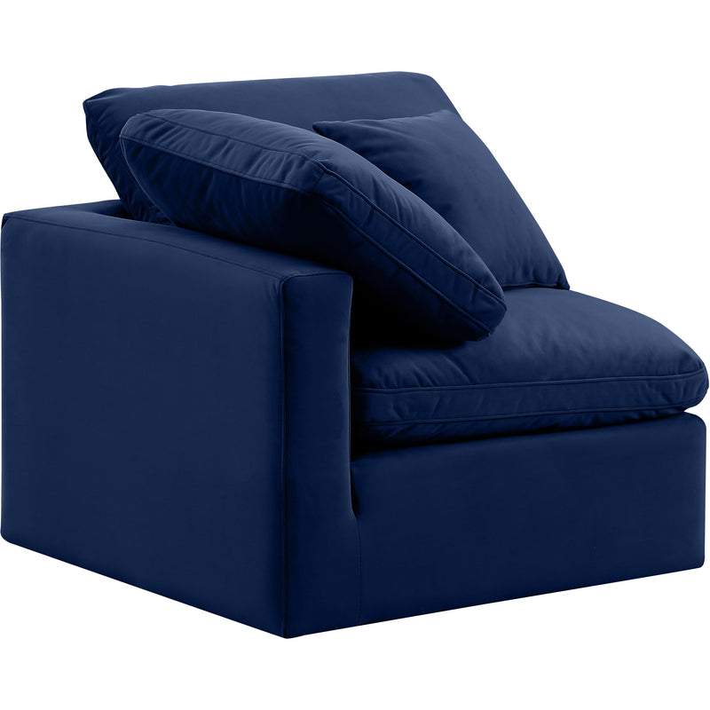 Meridian Indulge Navy Velvet Corner Chair IMAGE 6