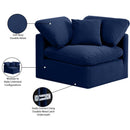 Meridian Indulge Navy Velvet Corner Chair IMAGE 8