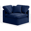 Meridian Indulge Navy Velvet Corner Chair IMAGE 9