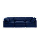Meridian Indulge Navy Velvet Modular Sofa IMAGE 4