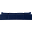 Meridian Indulge Navy Velvet Modular Sofa IMAGE 3