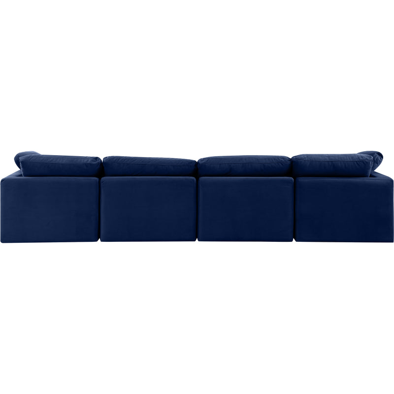 Meridian Indulge Navy Velvet Modular Sofa IMAGE 3