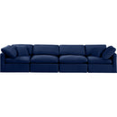 Meridian Indulge Navy Velvet Modular Sofa IMAGE 4