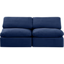 Meridian Indulge Navy Velvet Modular Sofa IMAGE 4