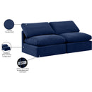 Meridian Indulge Navy Velvet Modular Sofa IMAGE 7