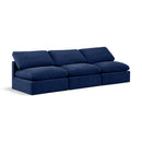Meridian Indulge Navy Velvet Modular Sofa IMAGE 1