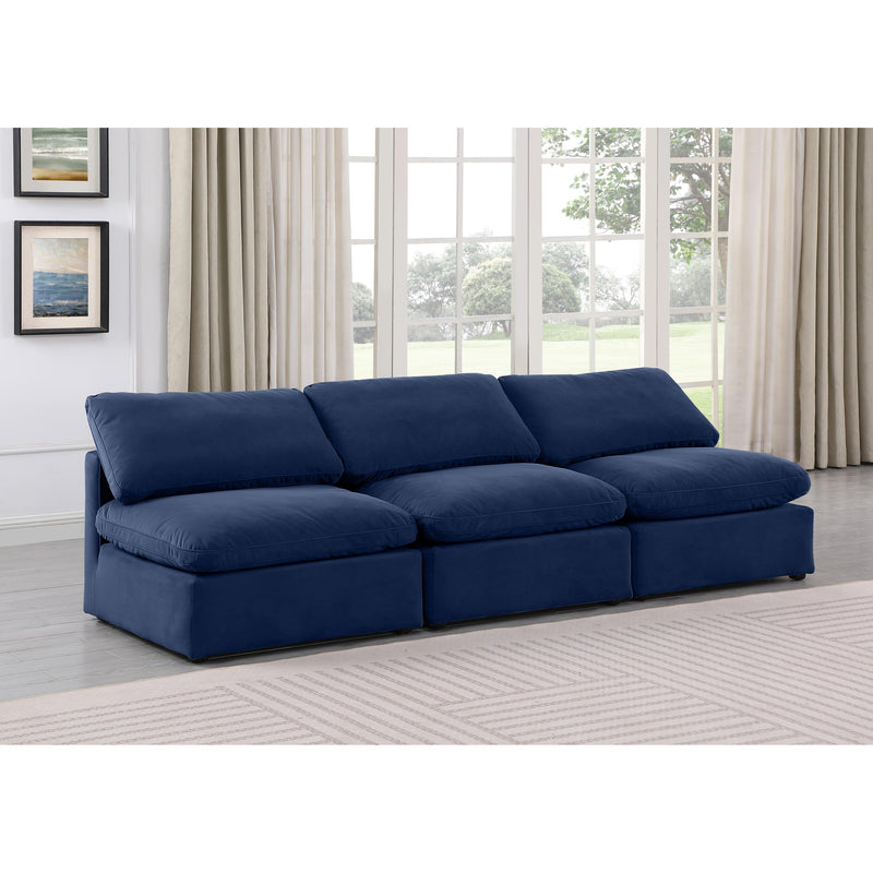 Meridian Indulge Navy Velvet Modular Sofa IMAGE 2