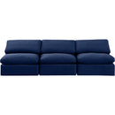 Meridian Indulge Navy Velvet Modular Sofa IMAGE 4