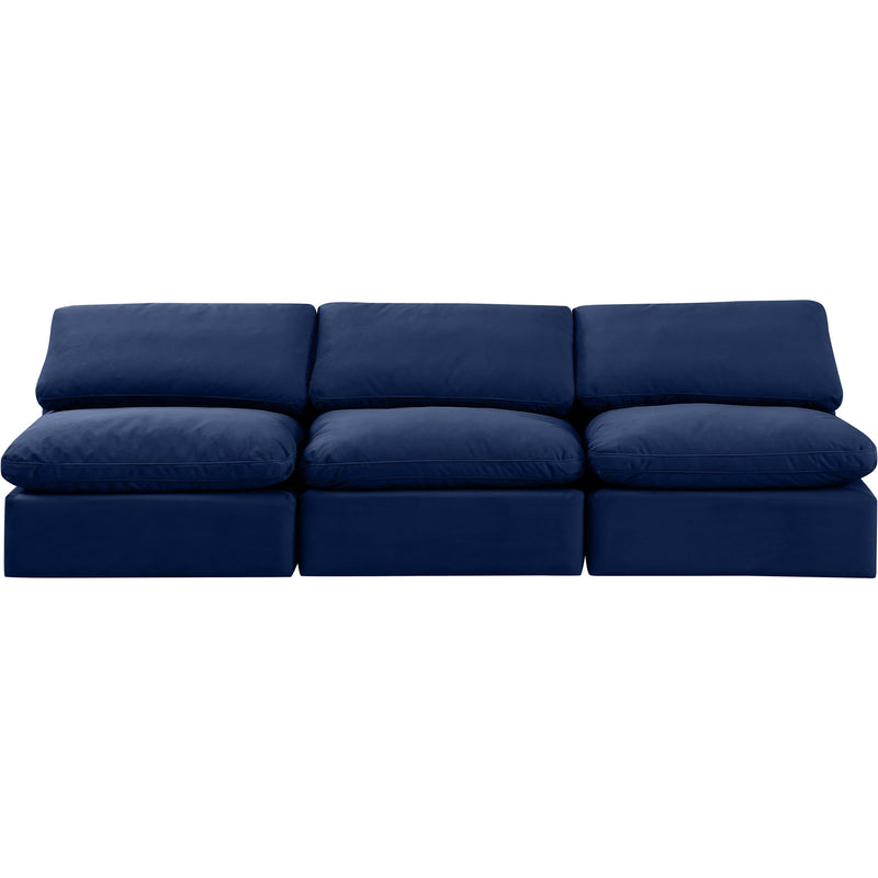 Meridian Indulge Navy Velvet Modular Sofa IMAGE 4