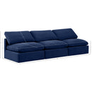 Meridian Indulge Navy Velvet Modular Sofa IMAGE 8