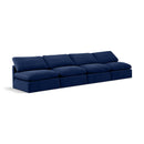 Meridian Indulge Navy Velvet Modular Sofa IMAGE 1