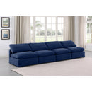 Meridian Indulge Navy Velvet Modular Sofa IMAGE 2