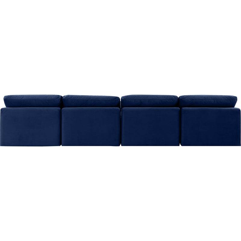 Meridian Indulge Navy Velvet Modular Sofa IMAGE 3