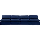 Meridian Indulge Navy Velvet Modular Sofa IMAGE 4
