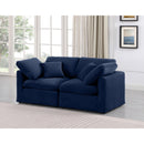 Meridian Indulge Navy Velvet Modular Sofa IMAGE 2