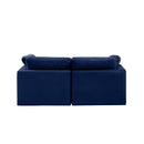 Meridian Indulge Navy Velvet Modular Sofa IMAGE 3