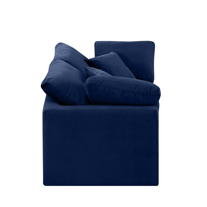 Meridian Indulge Navy Velvet Modular Sofa IMAGE 5