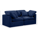 Meridian Indulge Navy Velvet Modular Sofa IMAGE 9