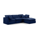 Meridian Indulge Navy Velvet Modular Sectional IMAGE 1