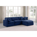 Meridian Indulge Navy Velvet Modular Sectional IMAGE 2