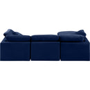 Meridian Indulge Navy Velvet Modular Sectional IMAGE 3
