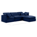 Meridian Indulge Navy Velvet Modular Sectional IMAGE 9