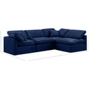 Meridian Indulge Navy Velvet Modular Sectional IMAGE 10